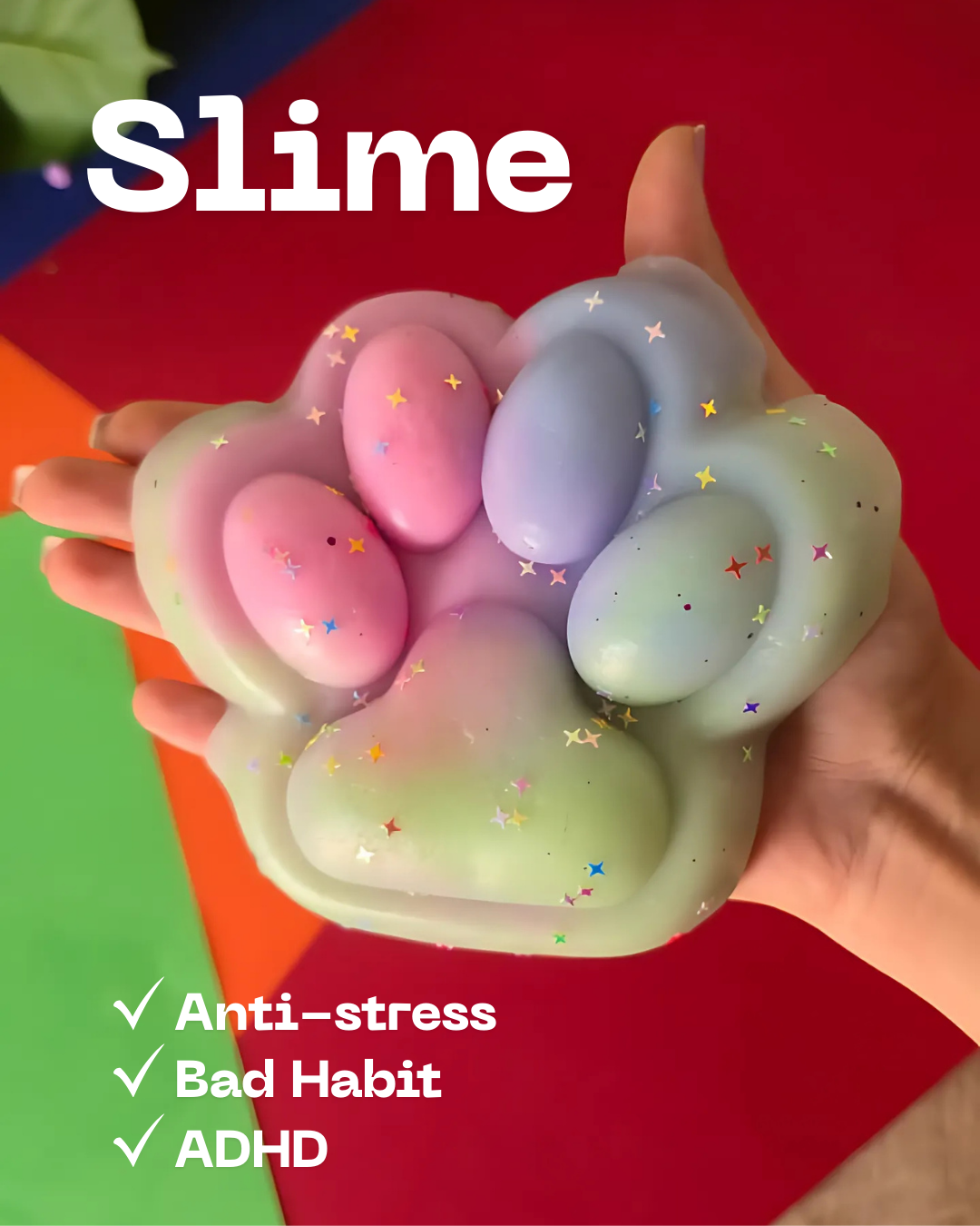 Slime Patte de Chat Anti-Stress