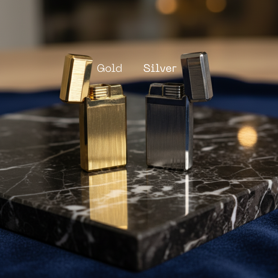 Pack 2 Briquets Métallique Premium GOLD & SILVER