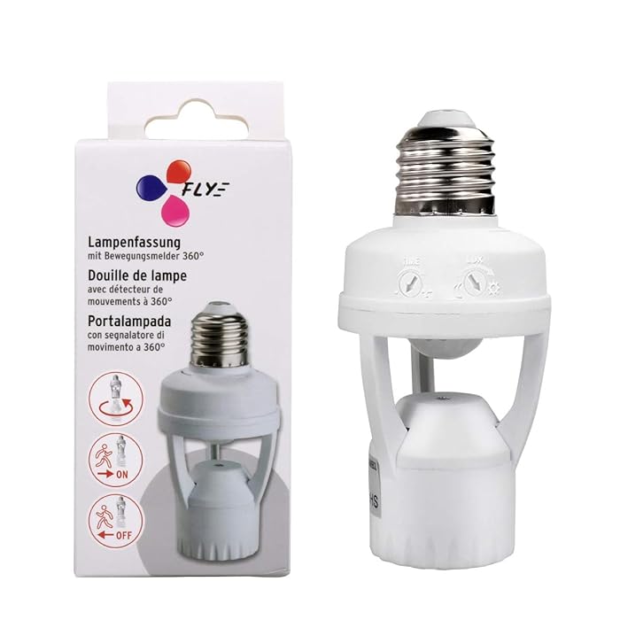 Fly E27 Support de Lampe à Détecteur de Mouvement