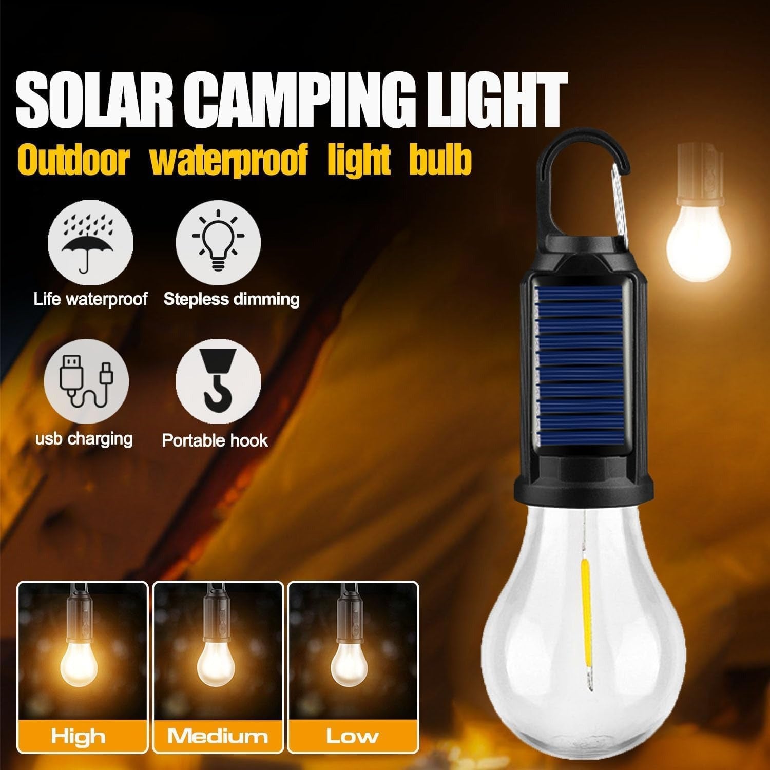 Lampe de camping solaire