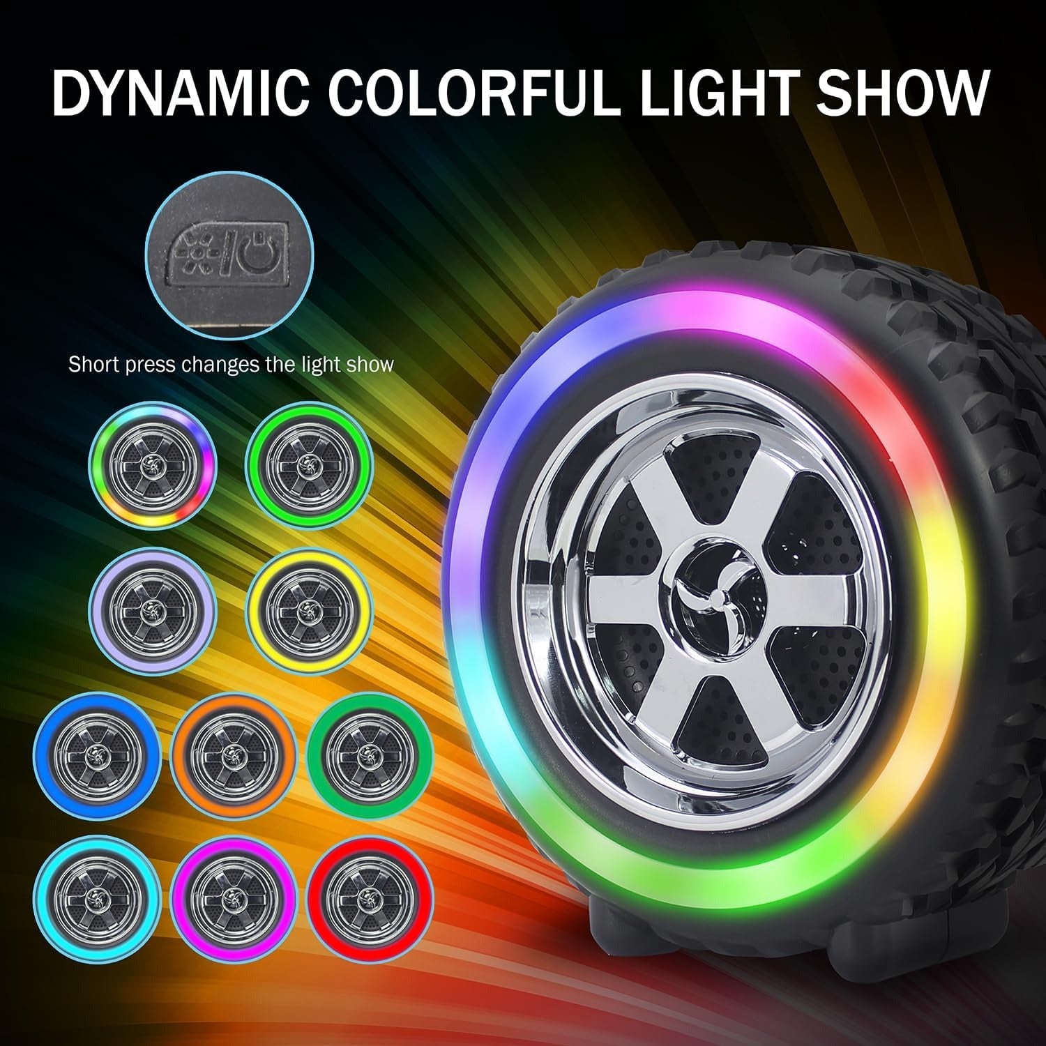PartyWheel™ – Enceinte Bluetooth LED Portable
