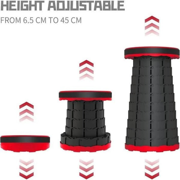 Tabouret Pliant Rétractable et Réglable Portable