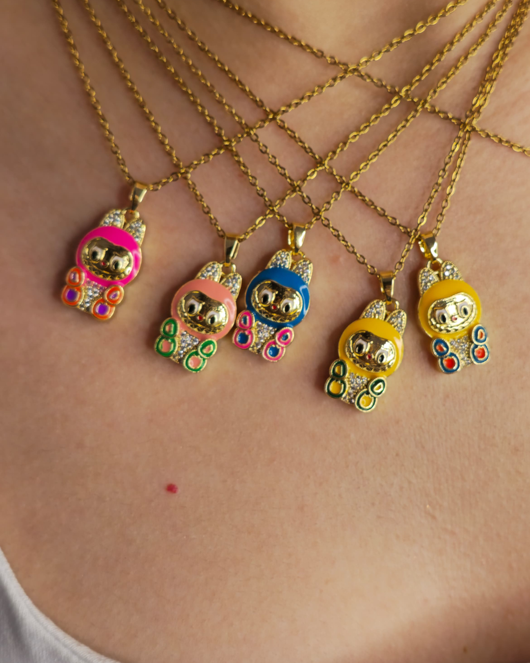 Collier Labubu en Acier Inoxydable