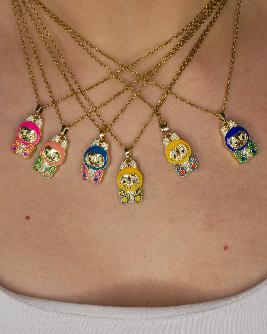 Collier Labubu en Acier Inoxydable