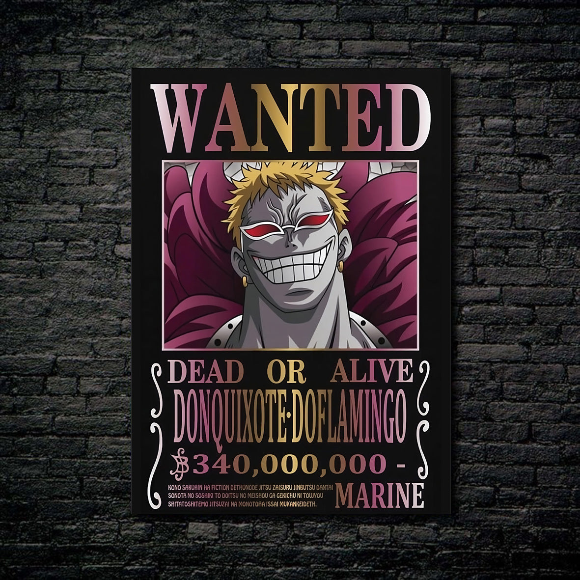 Tableau Wanted Doflamingo