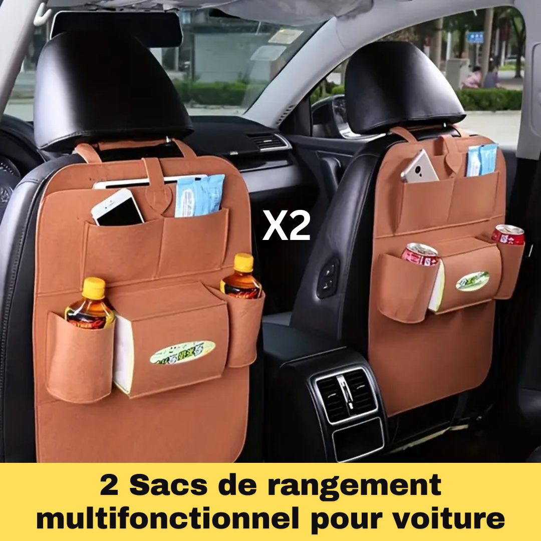 2 Sac de rangement multifonctionnel pour voiture