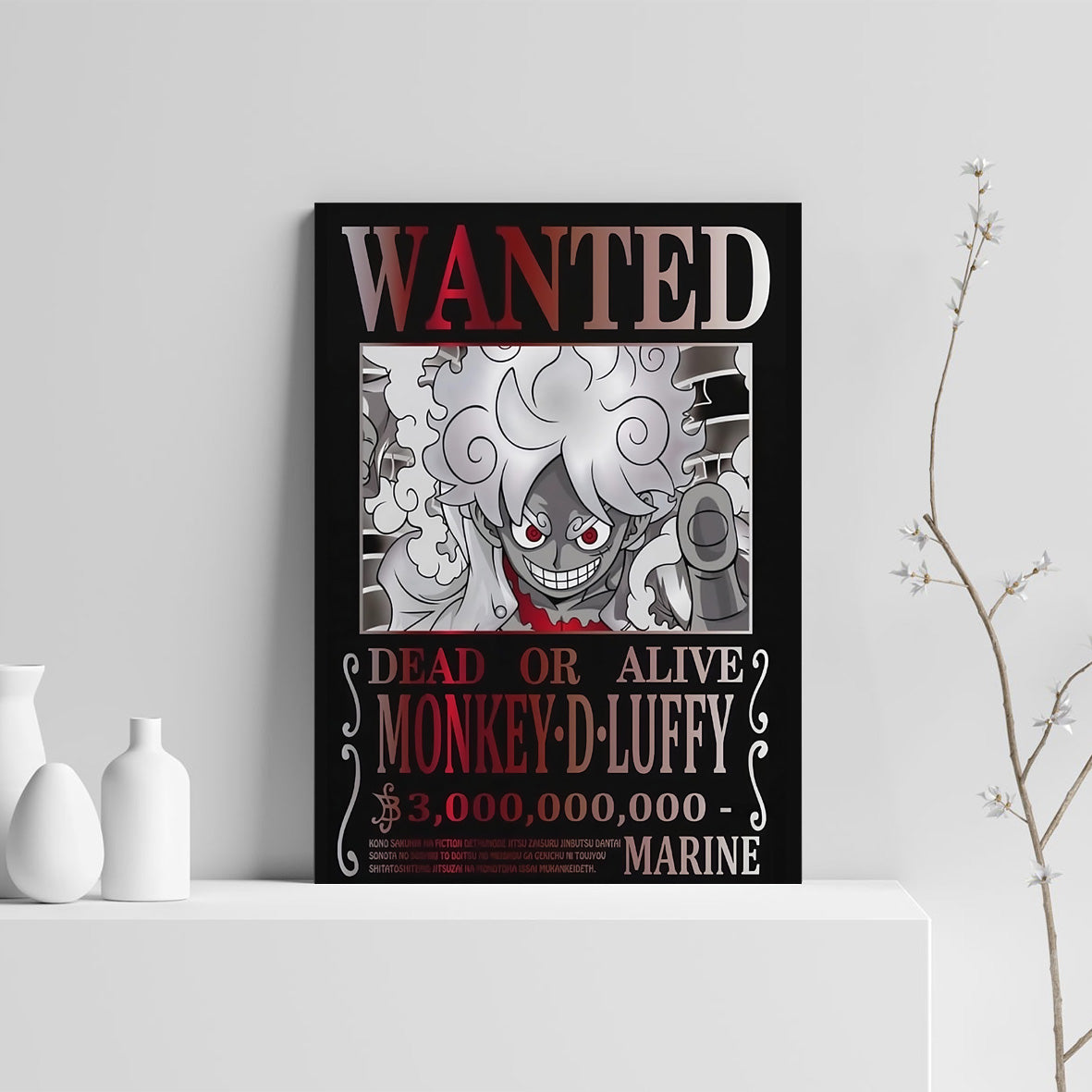 Tableau Wanted Monkey-D-Luffy