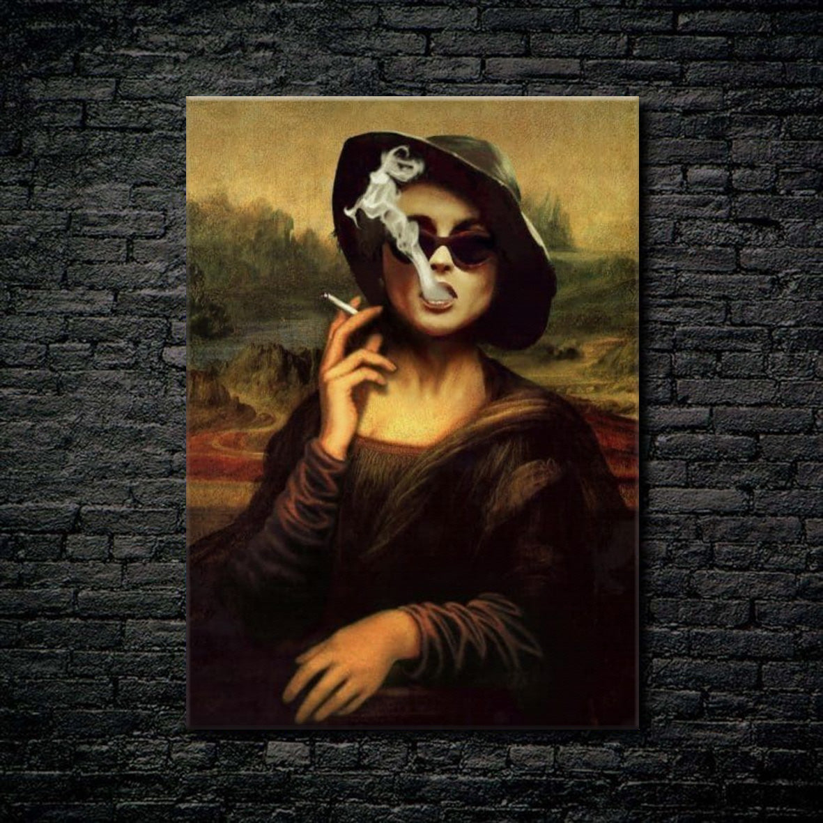 Tableau résine Smoking Mona