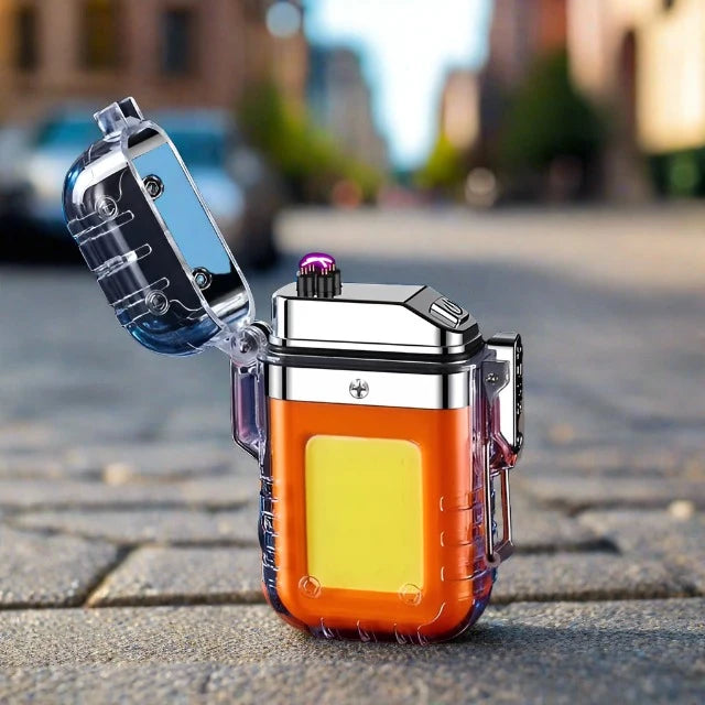 Briquet électrique étanche rechargeable Mini lampe porte-clés