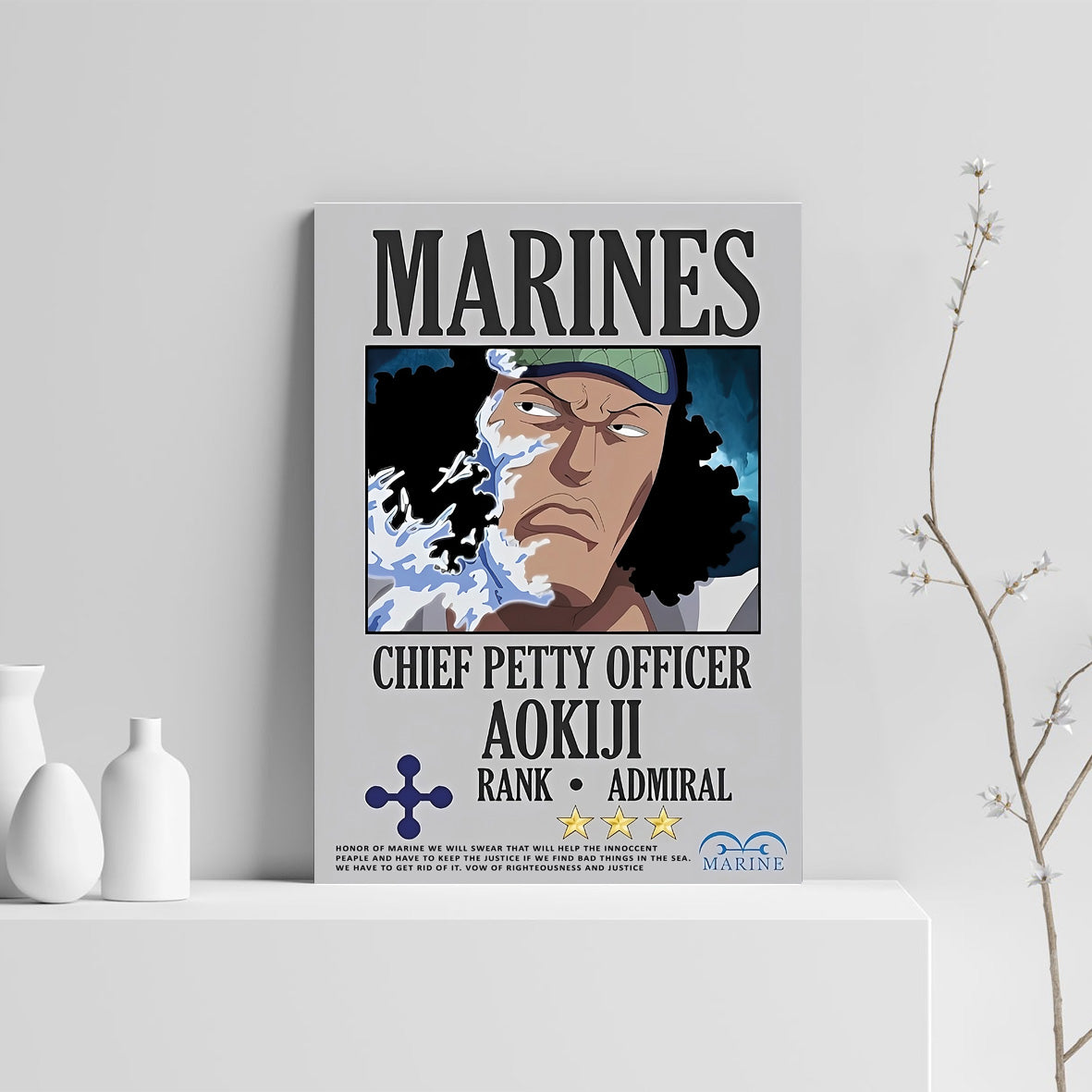 Tableau Marines Admiral Aokiji