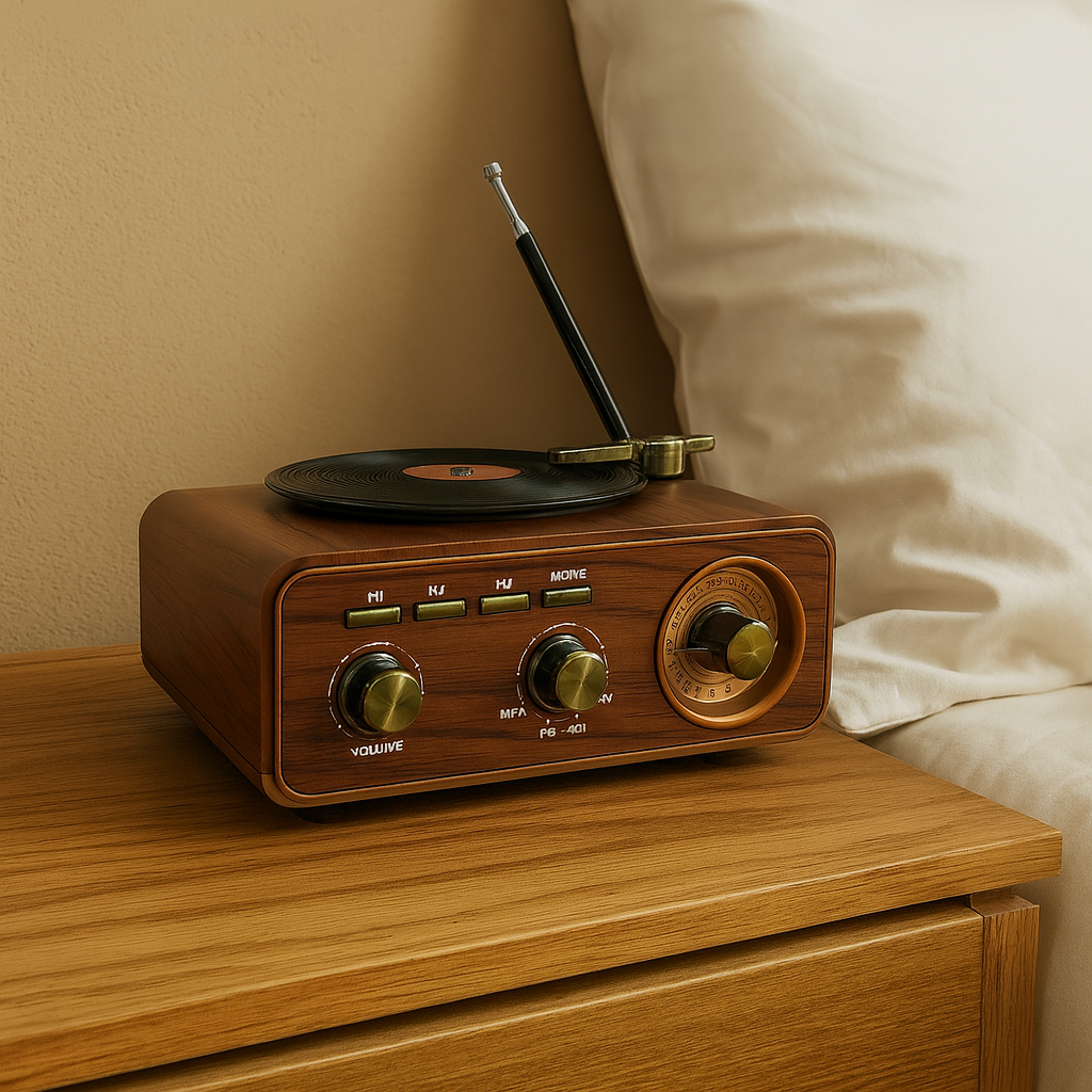 Radio & Haut-Parleur Vintage Bluetooth Meier™ – Élégance Rétro, Technologie Moderne