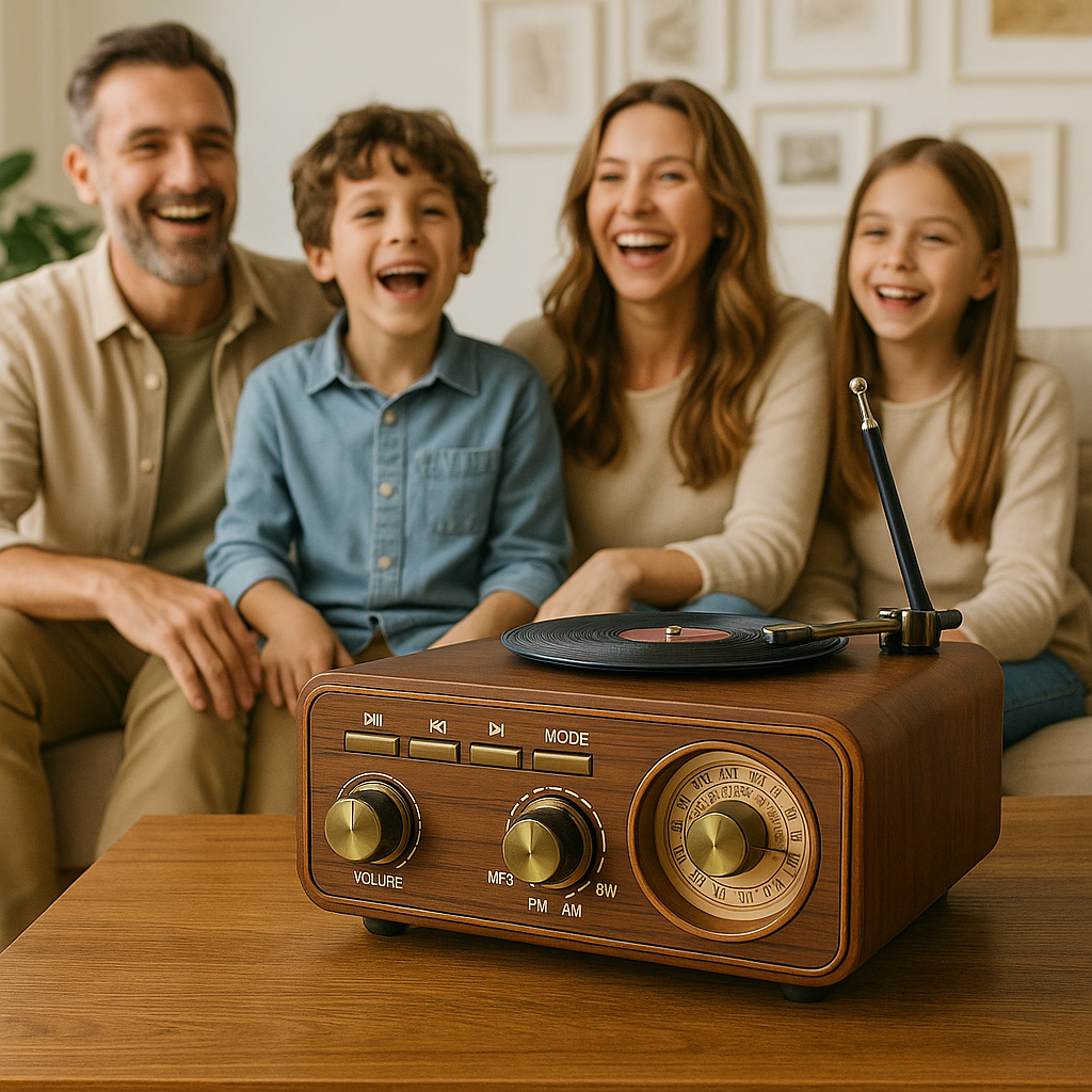 Radio & Haut-Parleur Vintage Bluetooth Meier™ – Élégance Rétro, Technologie Moderne