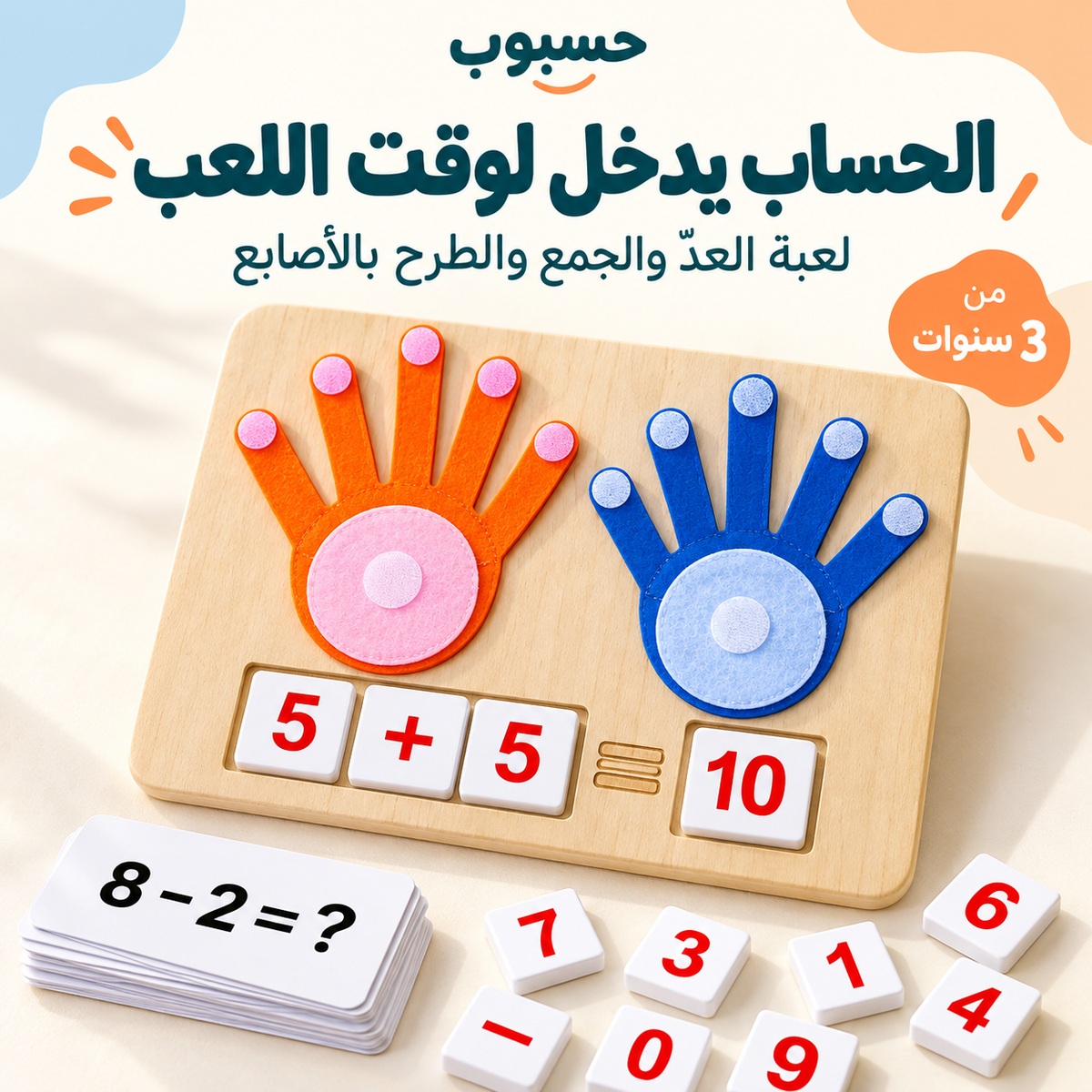 حسبوب — لعبة العدّ والجمع والطرح بالأصابع