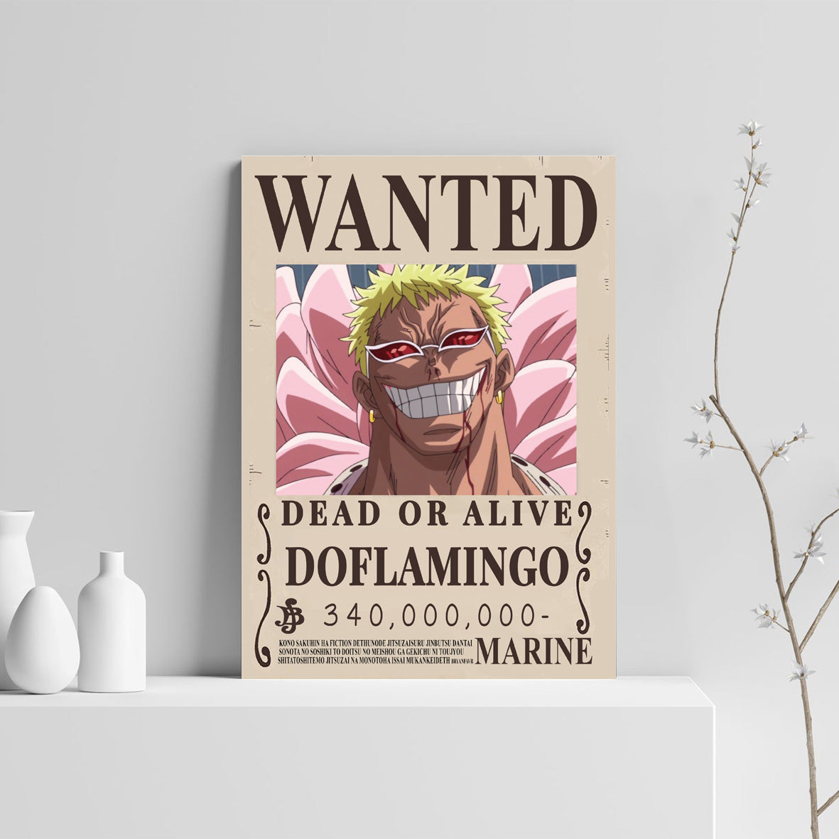 Tableau Wanted Donquixote Doflamingo