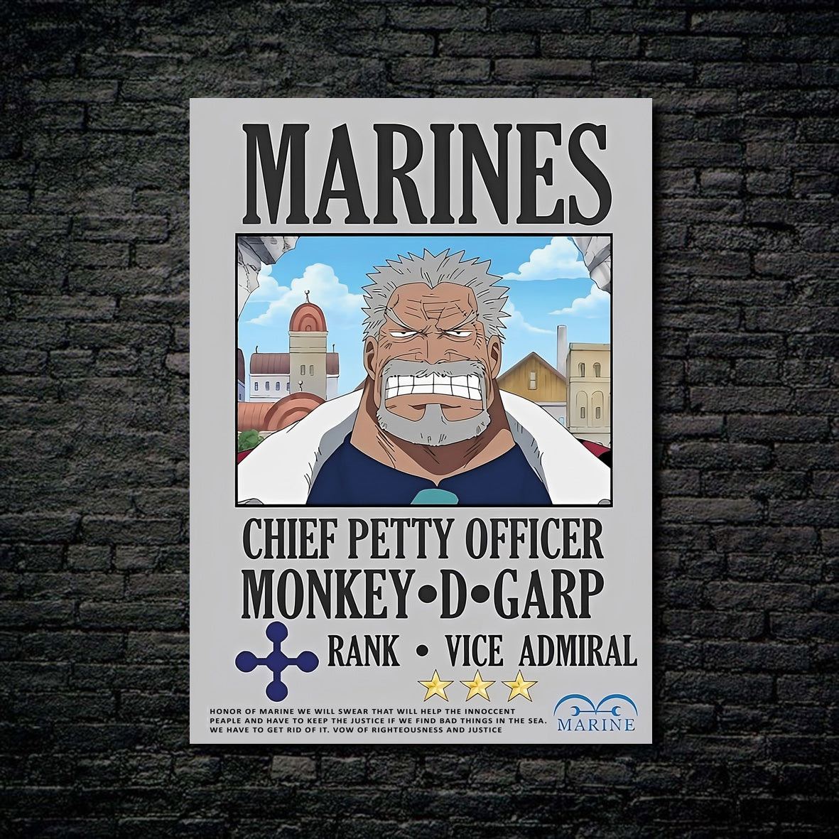 Tableau Marines Vice Admiral Monkey D-Garp