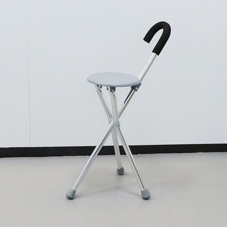 Canne pliante de marche avec chaise intégrée