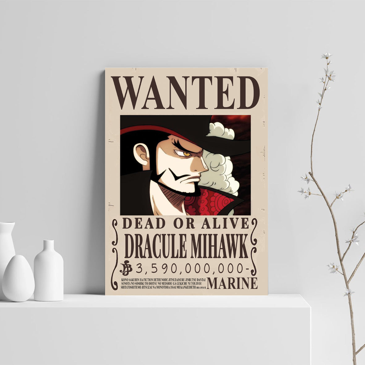 Tableau Wanted Dracule Mihawk