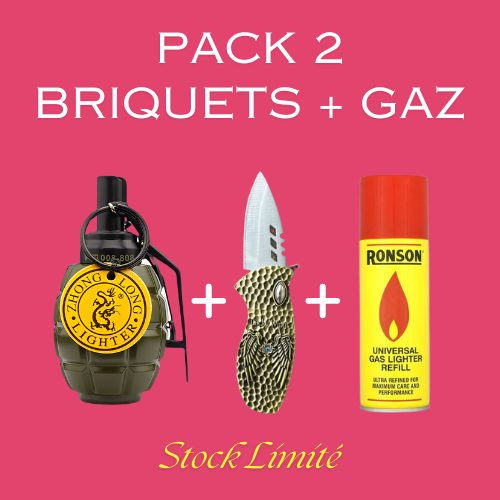 Pack Deux Briquets avec gaz