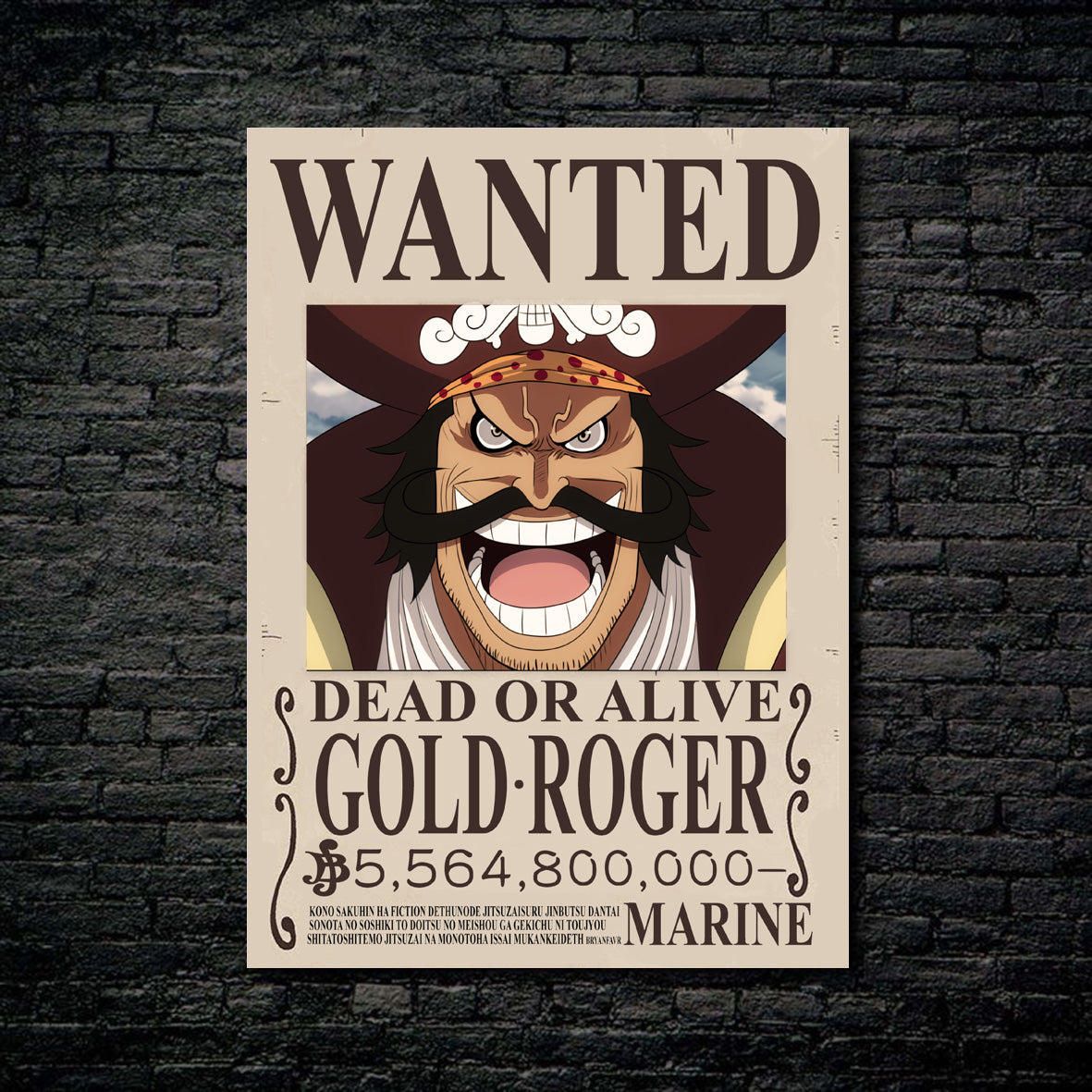 Tableau Wanted Gold Roger