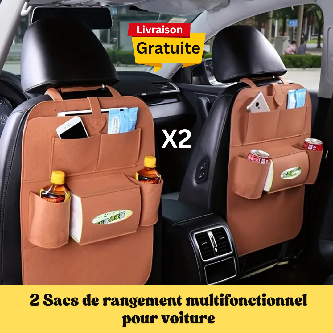 2 Sac de rangement multifonctionnel pour voiture