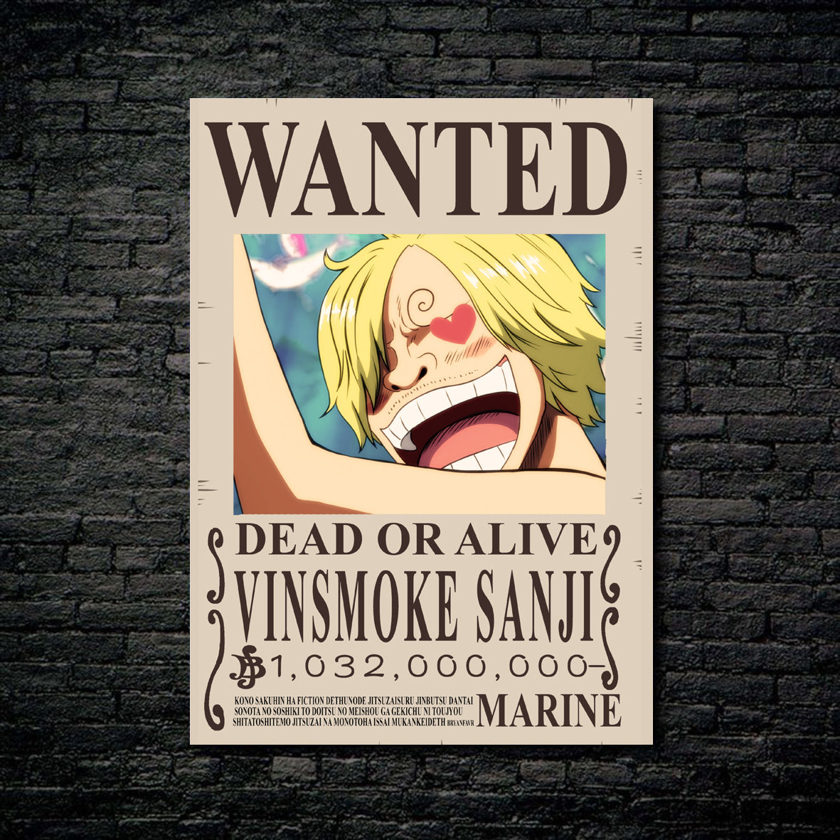 Tableau Wanted Sanji