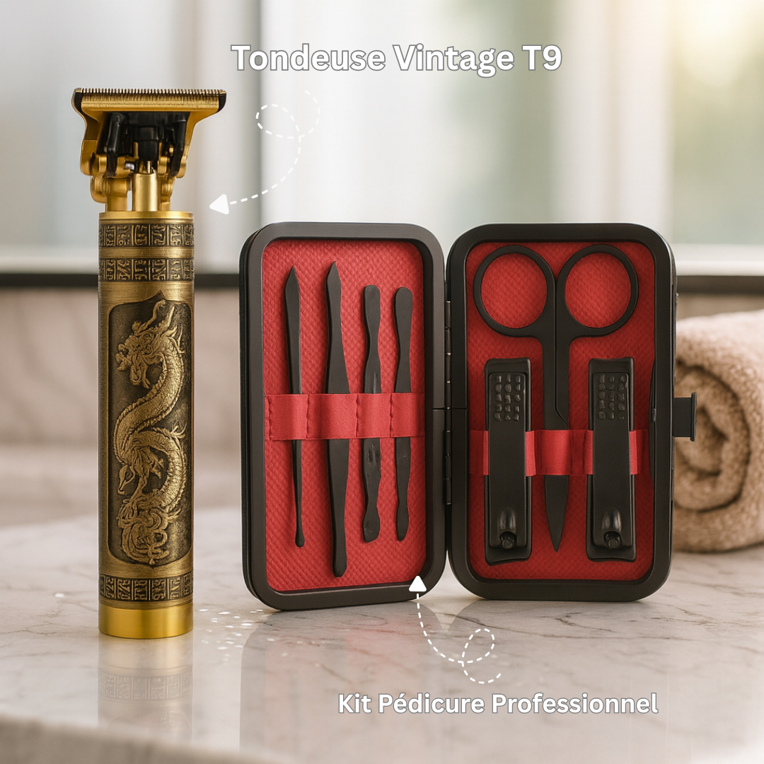 Tondeuse Vintage T9 + Kit Pédicure Professionnel