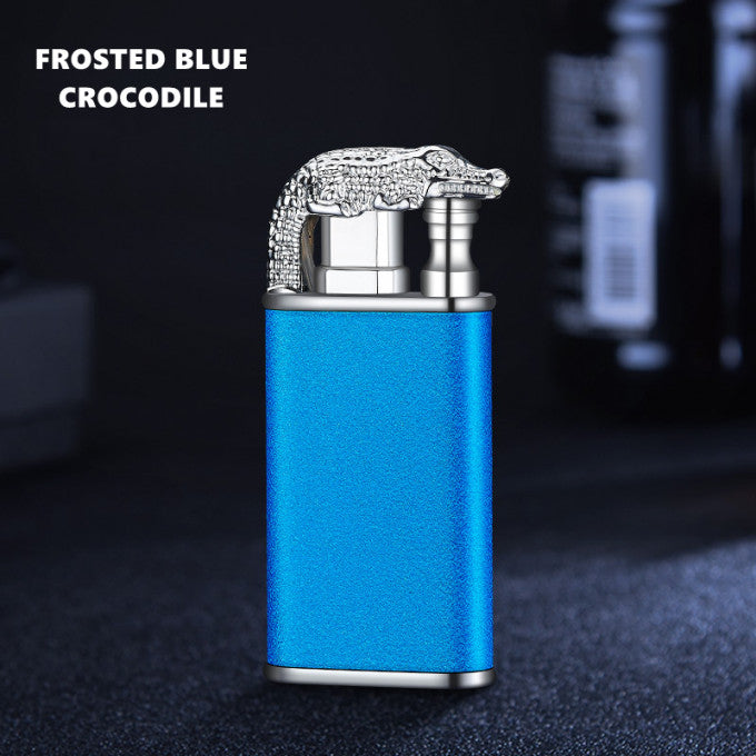 Frosted Blue Crocodile Lighter