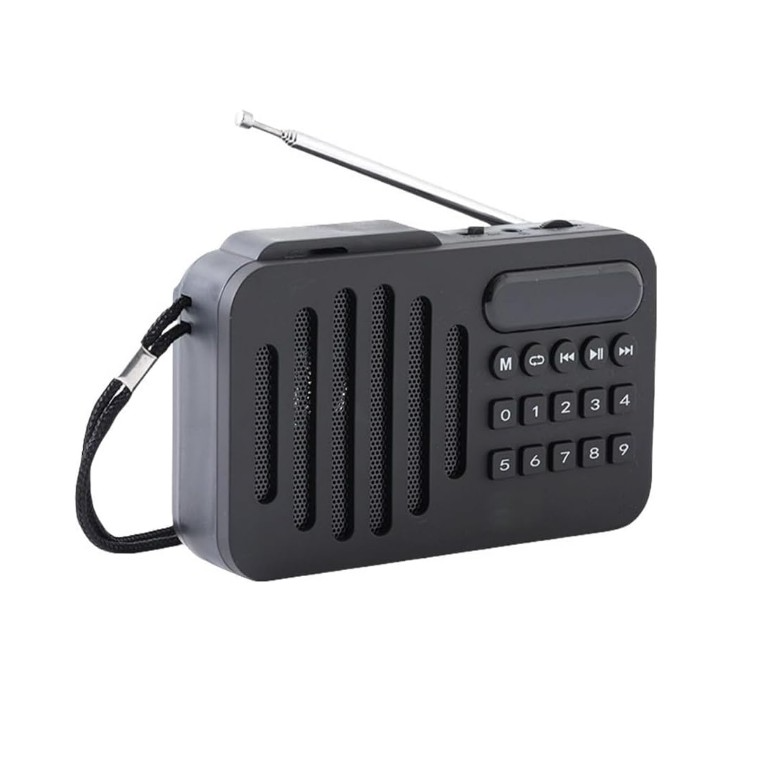 Radio FM avec haut-parleur rechargeable avec l’energie solaire