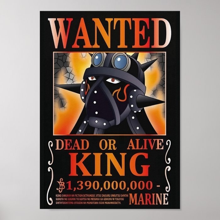 Poster Wanted King A4(21x29cm)