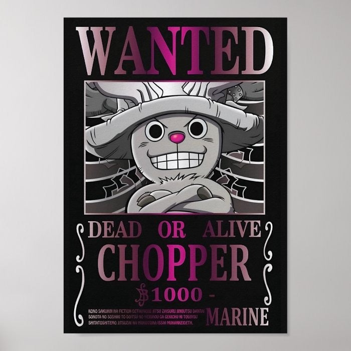 Poster Wanted Chopper A4(21x29cm)