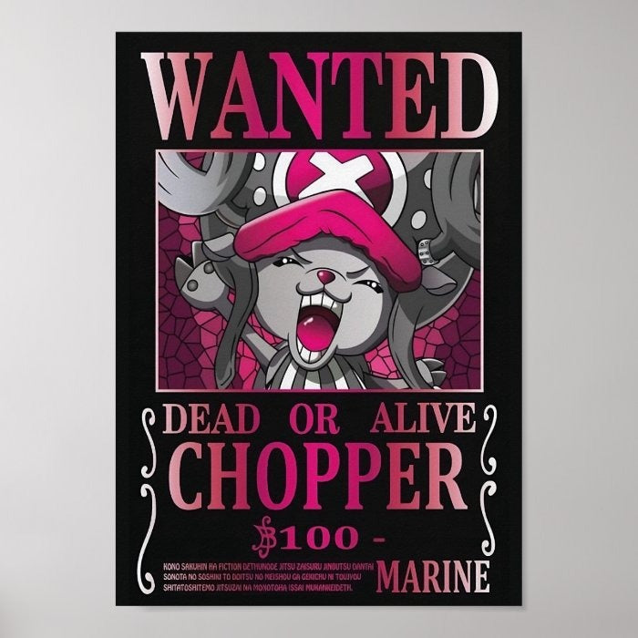 Poster Wanted Chopper A4(21x29cm)