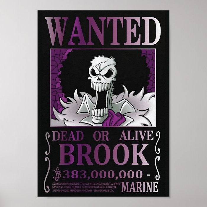 Poster Wanted Brook A4(21x29cm)